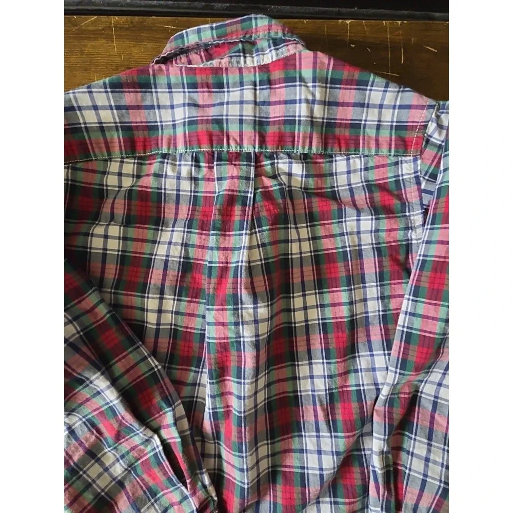 Polo Ralph Lauren Boys 5 Oxford Shirt Long Sleeve Buttons Multi‎ Plaid Pony Logo